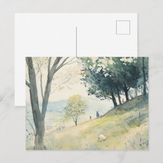 rustige weide briefkaart (Voorkant / Achterkant)