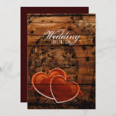 Rustige Westerne Barn Wood Hoefijzer Wedding Kaart (Voorkant / Achterkant)