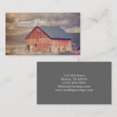 Rustige westerne boerderij rode schuur visitekaartje (Voorkant / Achterkant)