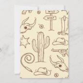 Rustige Westerne Boho Cowboy Baby shower Party Kaart (Achterkant)
