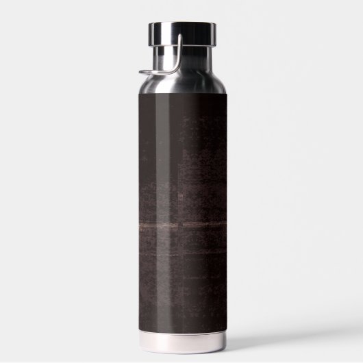 Rustige Westerne bruine beige Old Bull Skull Monog Waterfles (Rechts)