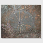 Rustige Westerne  bruine grauwe wiel Cadeaupapier (Vlak)