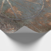 Rustige Westerne  bruine grauwe wiel Cadeaupapier (Hoek)