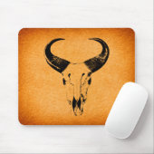 Rustige Westerne Bull Skull Mousepad Muismat (Met muis)