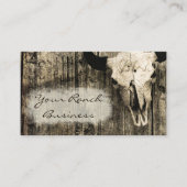 Rustige Westerne Bull Skull Sepia  Visitekaartje (Voorkant)