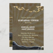 Rustige westerne cactus bruiloft repetitie diner kaart (Voorkant / Achterkant)