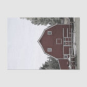 Rustige westerne landelijke boerderij rode schuur tissuepapier (Voorkant)