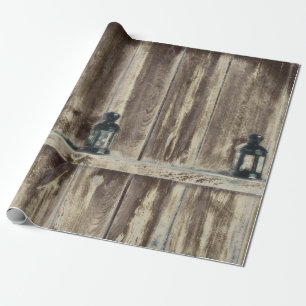 Rustige Westerne landschoorsteenlantaarns Cadeaupapier