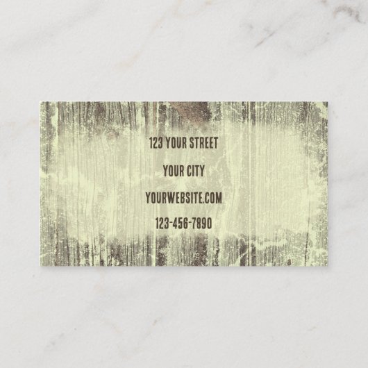 Rustige Westerne oude stijl Bull Skull Visitekaartje (Achterkant)