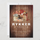 Rustige Westerne Rodeo Cowboy Birthday Party Kaart (Voorkant)