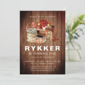 Rustige Westerne Rodeo Cowboy Birthday Party Kaart (Staand voorkant)