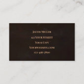 Rustige Westerne Rustic Brown  Art Bull Skull Visitekaartje (Achterkant)