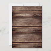 Rustige Westerne Silhouette String licht Barn Kaart (Achterkant)