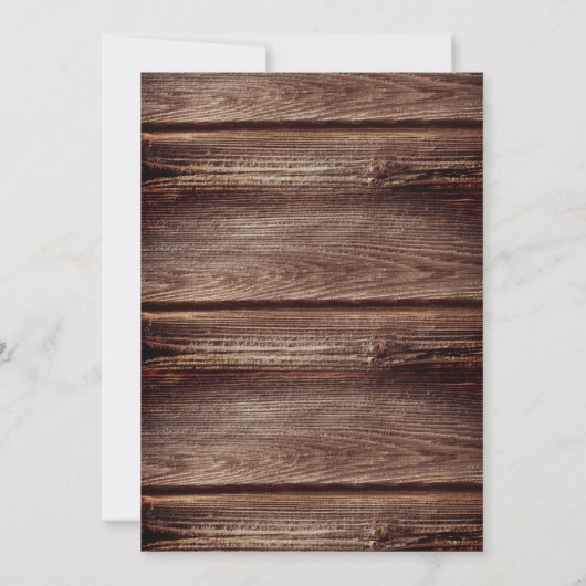 Rustige Westerne Silhouette String licht Barn Kaart (Achterkant)