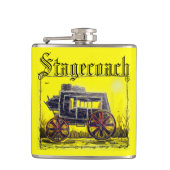 Rustige Westerne Stagecoach Heupfles (Voorkant)