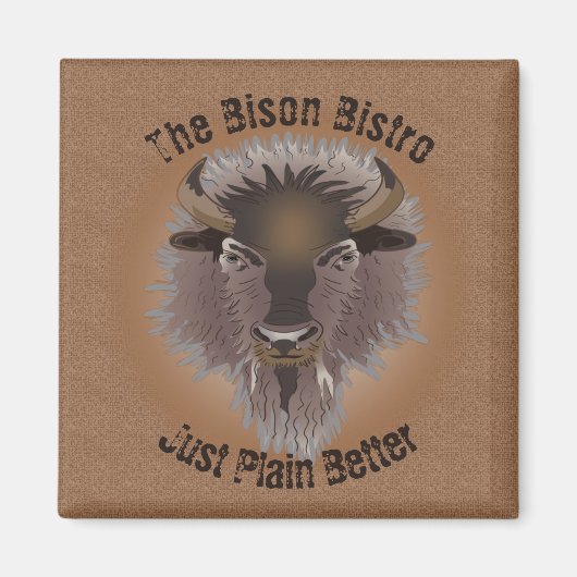 Rustige Westerne vlakten Bison Magneet (Voorkant)