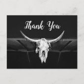 Rustige Westerne zwarte en witte bull Briefkaart (Voorkant)