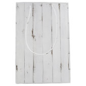 Rustige White Wood Tone Medium Gift Bag Medium Cadeauzakje (Voorkant)