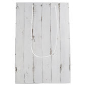 Rustige White Wood Tone Medium Gift Bag Medium Cadeauzakje (Achterkant)