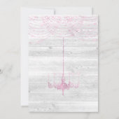 Rustige  Whitespoed Pink Butterfly Wedding Kaart (Achterkant)