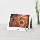 Rustige wielwieltjes Hoefijzers Westerne stijlnoot Notitiekaartje (Achterkant)