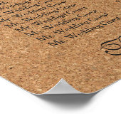 Rustige Wijnkorkring - Monogramzegelkaart Poster (Hoek)