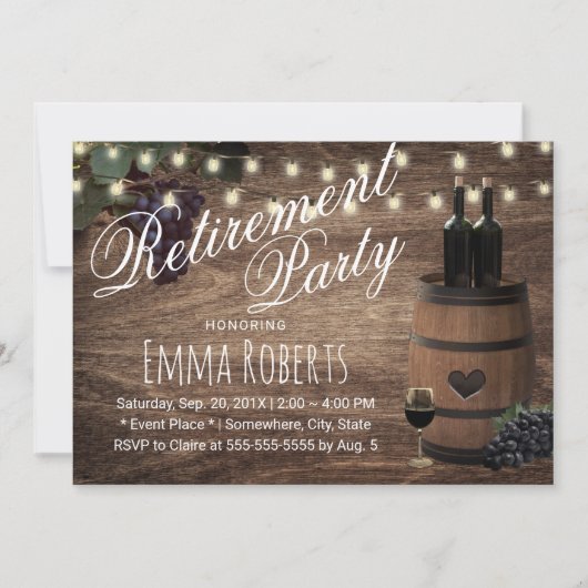 Rustige wijnloop Land wijnbouw Kaart (Voorkant)