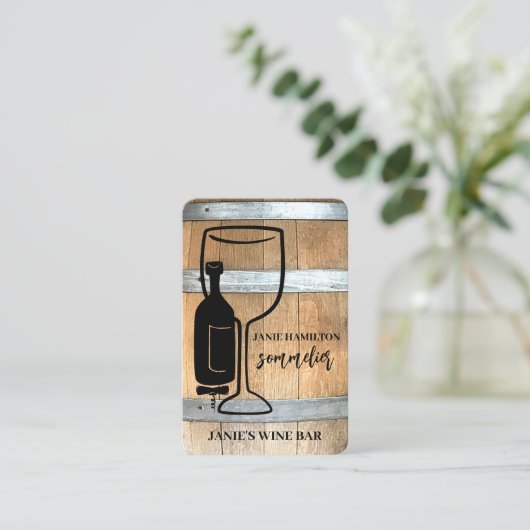 Rustige Wijnstang — QR-code Visitekaartje (Staand voorkant)