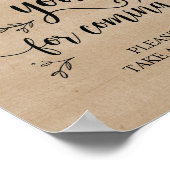 Rustige wijnstokken bruiloft Dank je wel Poster (Hoek)