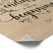 Rustige wijnstokken poster voor het bruiloft van p (Hoek)