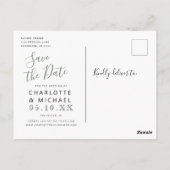 rustige wilde bloemen water kan de datum postca re briefkaart (Achterkant)