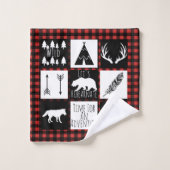 Rustige wilde dieren en buffelkoepels bad handdoek (Wasdoekje)