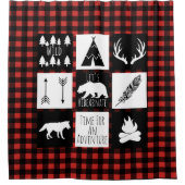 Rustige wilde dieren en buffelkoepels douchegordijn (Voorkant)