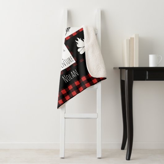 Rustige wilde dieren en buffelkoepels sherpa deken (In situ)