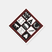 Rustige wilde dieren en knolbok servet (Hoek)