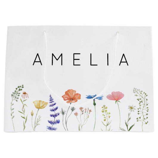 Rustige Wildflower Bridesmaid Groot Cadeauzakje (Voorkant)