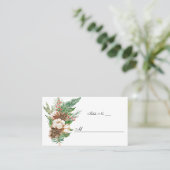 Rustige winter botanische witte flat van het bruil plaatskaartje (Staand voorkant)