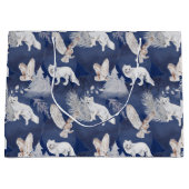 Rustige Winter Fox & Owl kerstcadeau Groot Cadeauzakje (Voorkant)