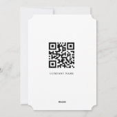 Rustige winter Greenery QR Code Corporate Kerstmis Feestdagenkaart (Achterkant)