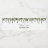 Rustige winterdenboomgaarden Etiket waterflesje (Enkel label)