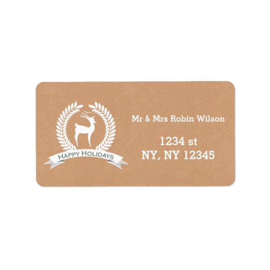 Rustige winterherten Holiday-etiketten Etiket (Voorkant)