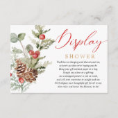 Rustige winterkerstblaasdouche informatiekaartje (Voorkant)