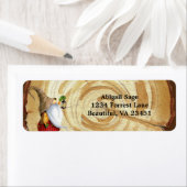 Rustige Winterkoepel en kerstadres bomen Etiket (Insitu)