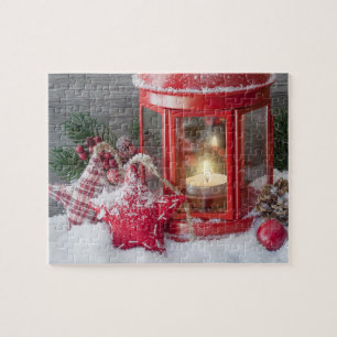 Rustige Winterlantaarns kerstFeestdagen sneeuw Legpuzzel