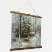 Rustige wintermiddag door William Bliss Baker Hangend Wandkleed (Gebogen)