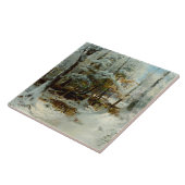 Rustige wintermiddag door William Bliss Baker Tegeltje (Zijkant)