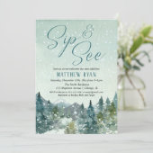 Rustige winterslaap en zie, ontmoet baby shower kaart (Staand voorkant)