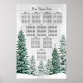 rustige wintersneeuwscène trouwzitje poster (Voorkant)