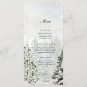 rustige winterwonderland - trouwmenukaarten menu (Voorkant / Achterkant)