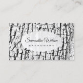 Rustige witte boom Bark Hout Goud Goud Goud Grens Visitekaartje (Voorkant)